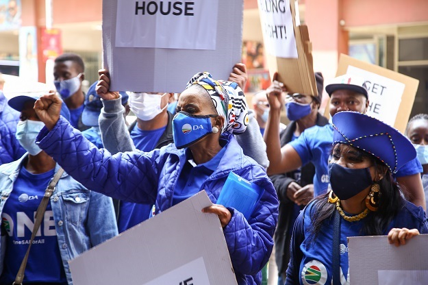 DA supporters pictured in Johannesburg. 