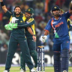 Pakistan vs India, always a tense affair. (AFP)
