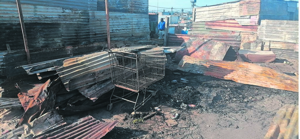 Some of the debris left after the shack firePHOTO: UNATHI OBOSE