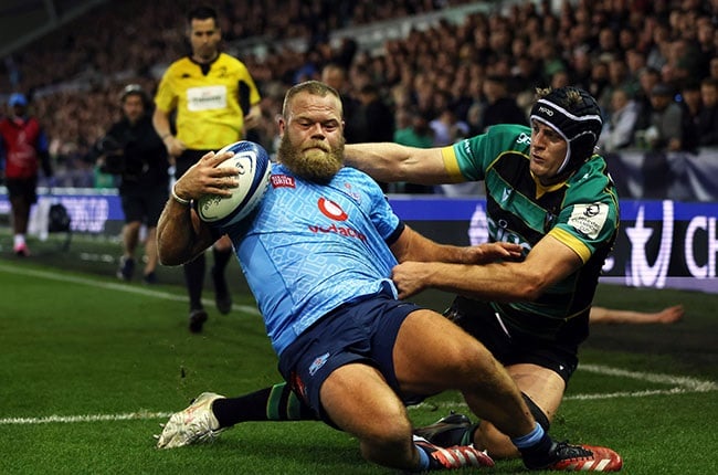 Bulls hooker Akker van der Merwe glides in for his side's second try against Northampton in Saturday's Champions Cup quarter-final, but it mattered little. (Paul Harding/Getty Images)