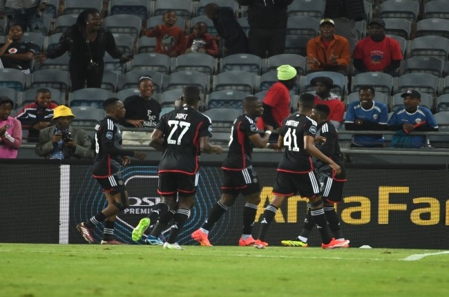 Orlando Pirates' Tshegofatso Mabasa's brace took his goals tally to 15 goals and helped the Buccaneers beat Chippa United 2-0. 
(Lee Warren/Gallo Images)