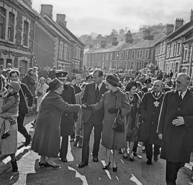 The queen and Prince Phillip visited Aberfan after