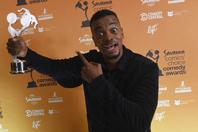 Mpho Popps during the 11th Savanna Comics Choice Comedy Awards at Gold Reef City in Johannesburg, South Africa. (Oupa Bopape/Gallo Images)