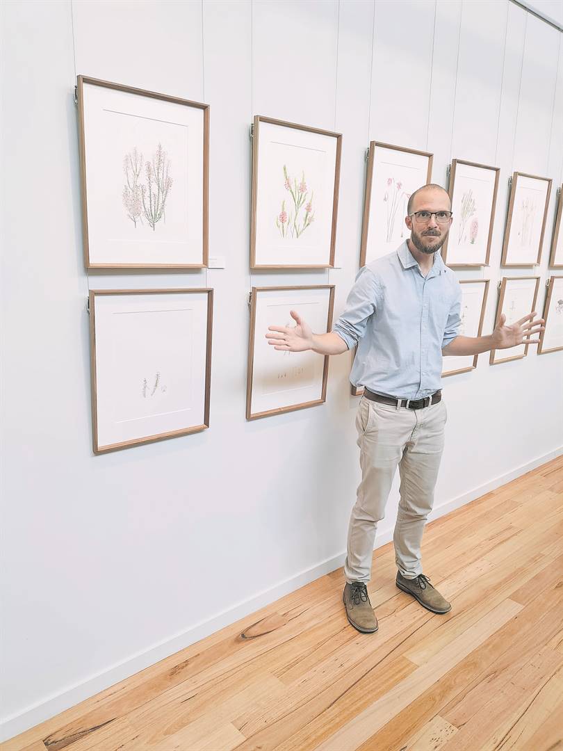 Chris Lochner, a botanical artist whose work was exhibited at the Hannarie Wenhold Botanical Art Gallery.Photo: Mariëtte Strydom