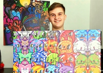 Autistic teen's artistic endeavours and entrepreneurial efforts pay off