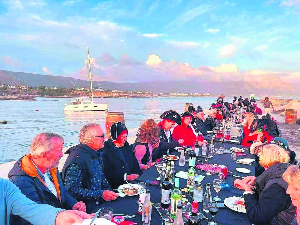 René Hartslief, organiser of the Longtable events in the Overberg, is busy with another Longtable event on the Pier. 