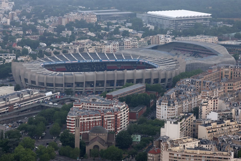 FILE PHOTO: An aerial view shows the Parc des Prin