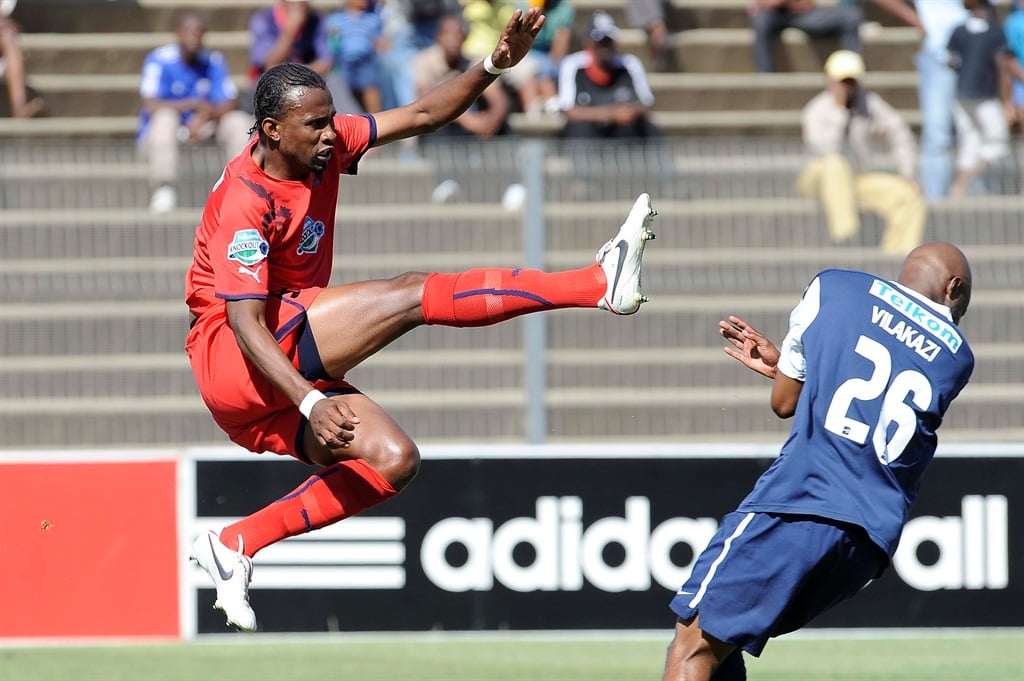 DAVEYTON, SOUTH AFRICA - NOVEMBER 06, Thapelo Tshilo during the Telkom Knockout Quarter Final match between Jomo Cosmos and Bidvest Wits from Sinaba Stadium on November 06, 2011 in Daveyton, South Africa
