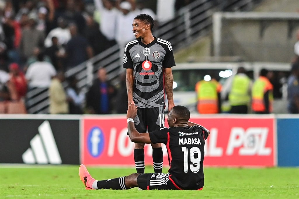 DURBAN, SOUTH AFRICA - APRIL 13: Pirates after the match during the Nedbank Cup, Quarter Final match between AmaZulu FC and Orlando Pirates at Moses Mabhida Stadium on April 13, 2024 in Durban, South Africa. (Photo by Darren Stewart/Gallo Images)