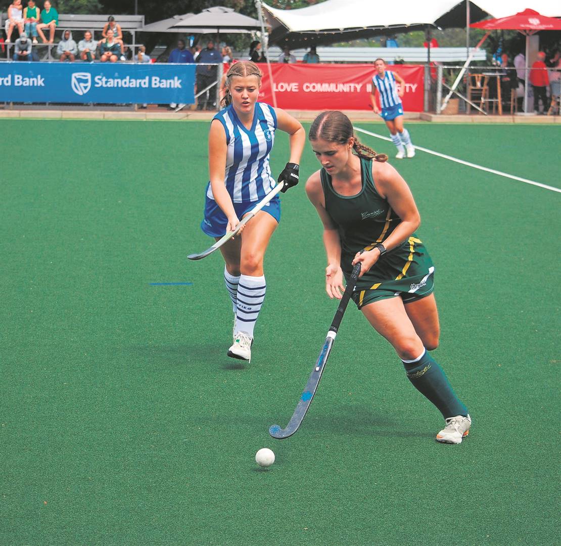Bianca Rees-Gibbs of Eunice High School in action at the St Mary’s Hockey Festival.Photo: Supplied