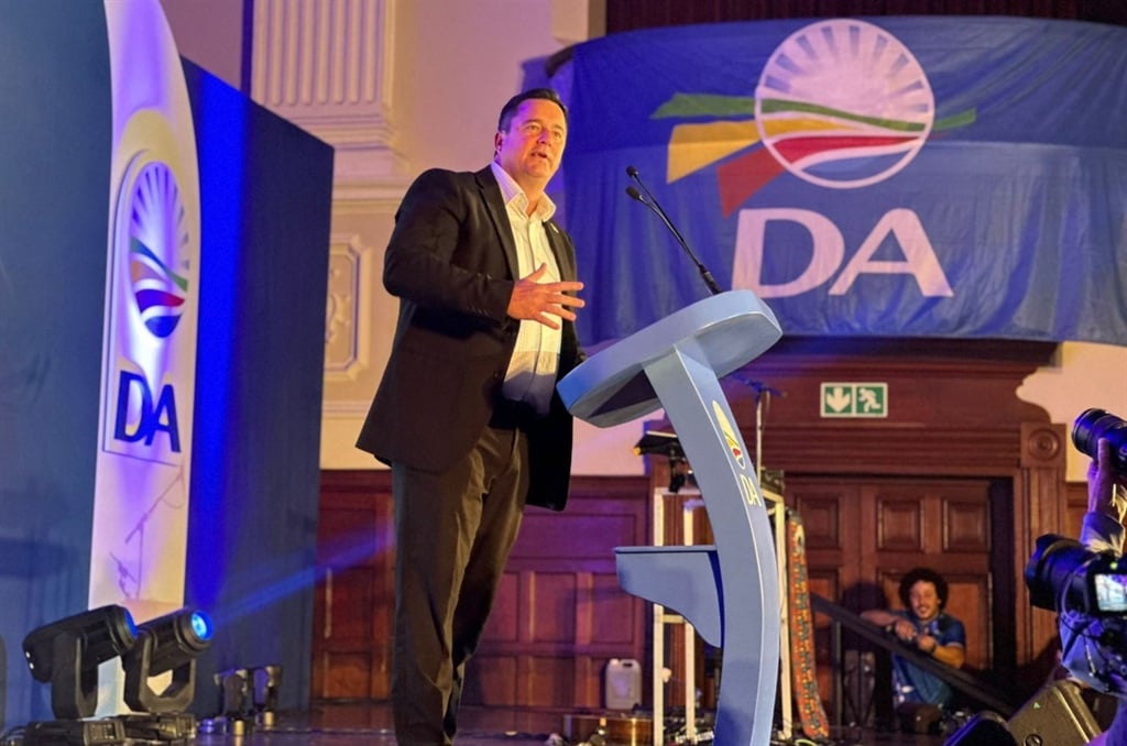 DA leader John Steenhuisen in Cape Town on Tuesday night. (@ourda/X)
