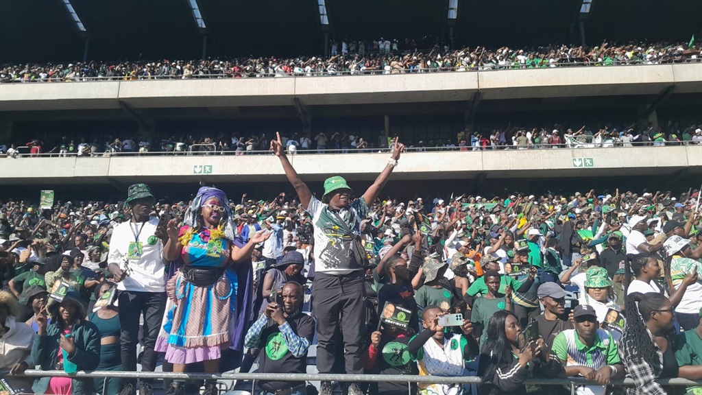 uMkhonto Wesizwe members filled  Orlando Stadium in Soweto for the party’s manifesto launch.
Photo by Kgomotso Medupe
