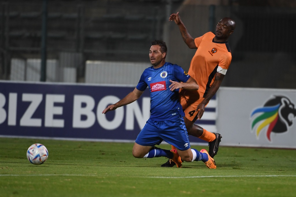 PRETORIA, SOUTH AFRICA - APRIL 17: Bradley Grobler of SuperSport United during the DStv Premiership match between SuperSport United and Polokwane City at Lucas Masterpieces Moripe Stadium on April 17, 2024 in Pretoria, South Africa. (Photo by Lee Warren/Gallo Images)