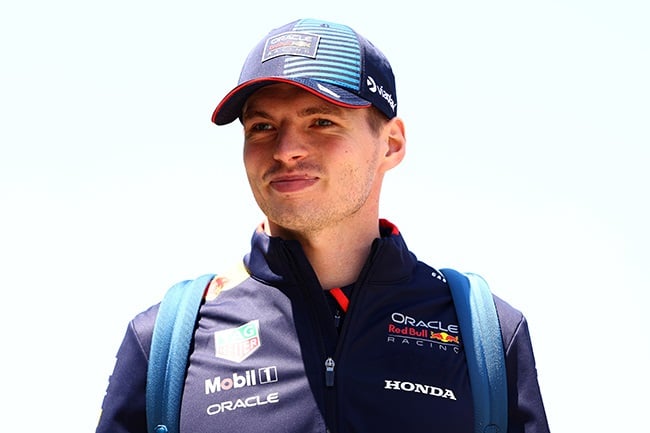 Red Bull’s Max Verstappen walks in the paddock ahead of the Chinese Grand Prix at Shanghai International Circuit on 18 April 2024. (Mark Thompson/Getty Images)