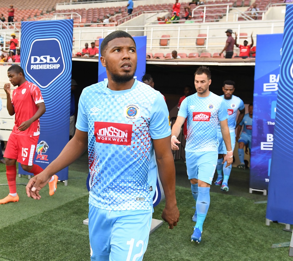 POLOKWANE, SOUTH AFRICA - NOVEMBER 12: Lyle Lakay of SuperSport United walk out prior to the DStv Premiership match between Sekhukhune United and SuperSport United at Peter Mokaba Stadium on November 12, 2023 in Polokwane, South Africa. (Photo by Philip Maeta/Gallo Images),×