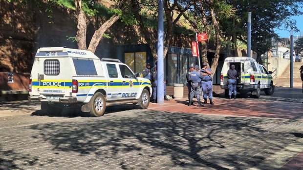<p>Heavy police presence outside the Constitutional Court ahead of a judgment on former president Jacob Zuma's fitness to go to Parliament as an MP for the uMkhonto weSizwe Party.&nbsp;</p><p><em>Picture: Thahasello Mphatsoe/News24</em></p>