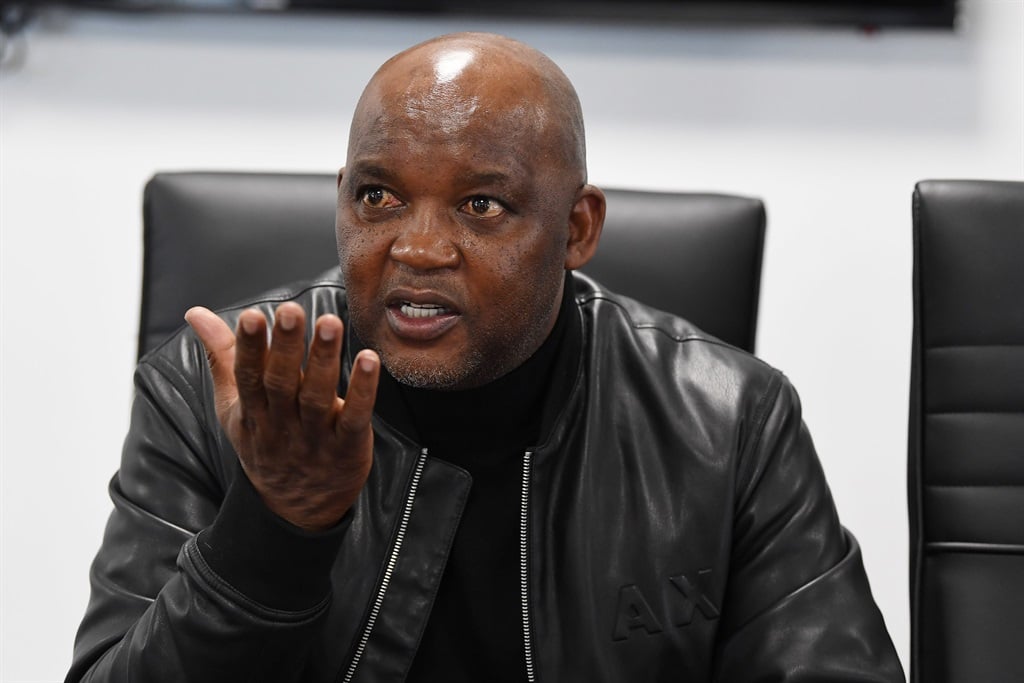 JOHANNESBURG, SOUTH AFRICA - JUNE 03: Pitso Mosimane during a media conference at BMW Midrand on June 03, 2022 in Johannesburg, South Africa. (Photo by Lefty Shivambu/Gallo Images)