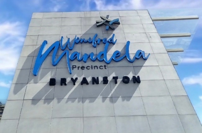 Inside the Nicolway mall renaming of centre to Winifred Mandela Precinct