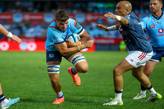 Bulls loose-forward Elrigh Louw carries aggressively during their 27-22 loss against Munster at Loftus Versfeld on Saturday. (Gordon Arons/Gallo Images)