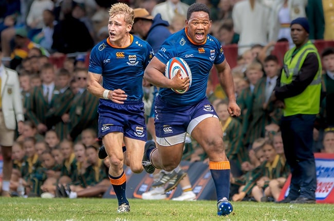 Grey College's star outside centre Ethan Adams was the game-breaker for his school in their win over Paarl Gimnasium with two second half tries. (The Weekend Photography)