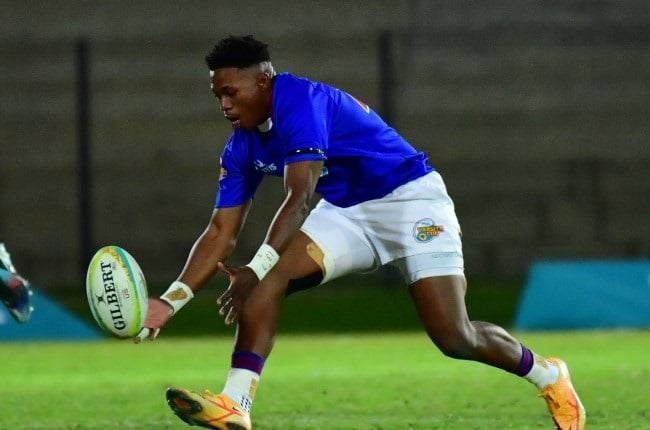Avuyile Mabece of Shimlas during the Varsity Cup semi final match between Maties and Shimlas at Danie Craven Stadium. (Photo by Grant Pitcher/Gallo Images)