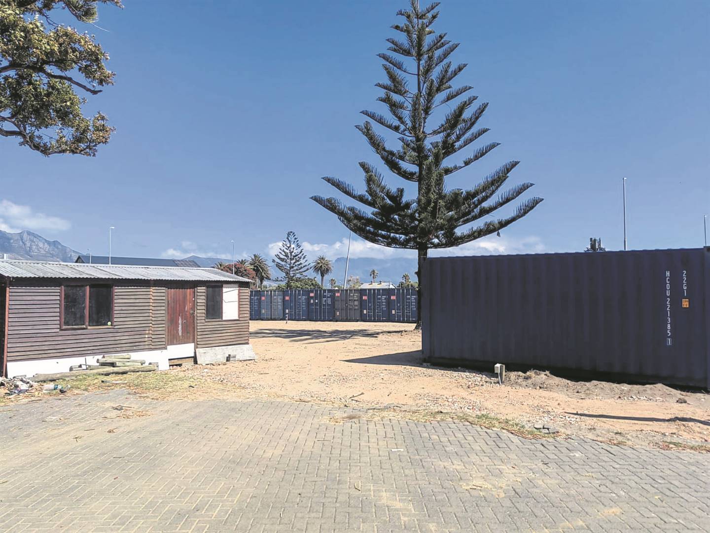 The remaining containers at the premises of the Riverview Church of Christ in Lakeside is expected to be removed by mid May. PHOTO: Supplied