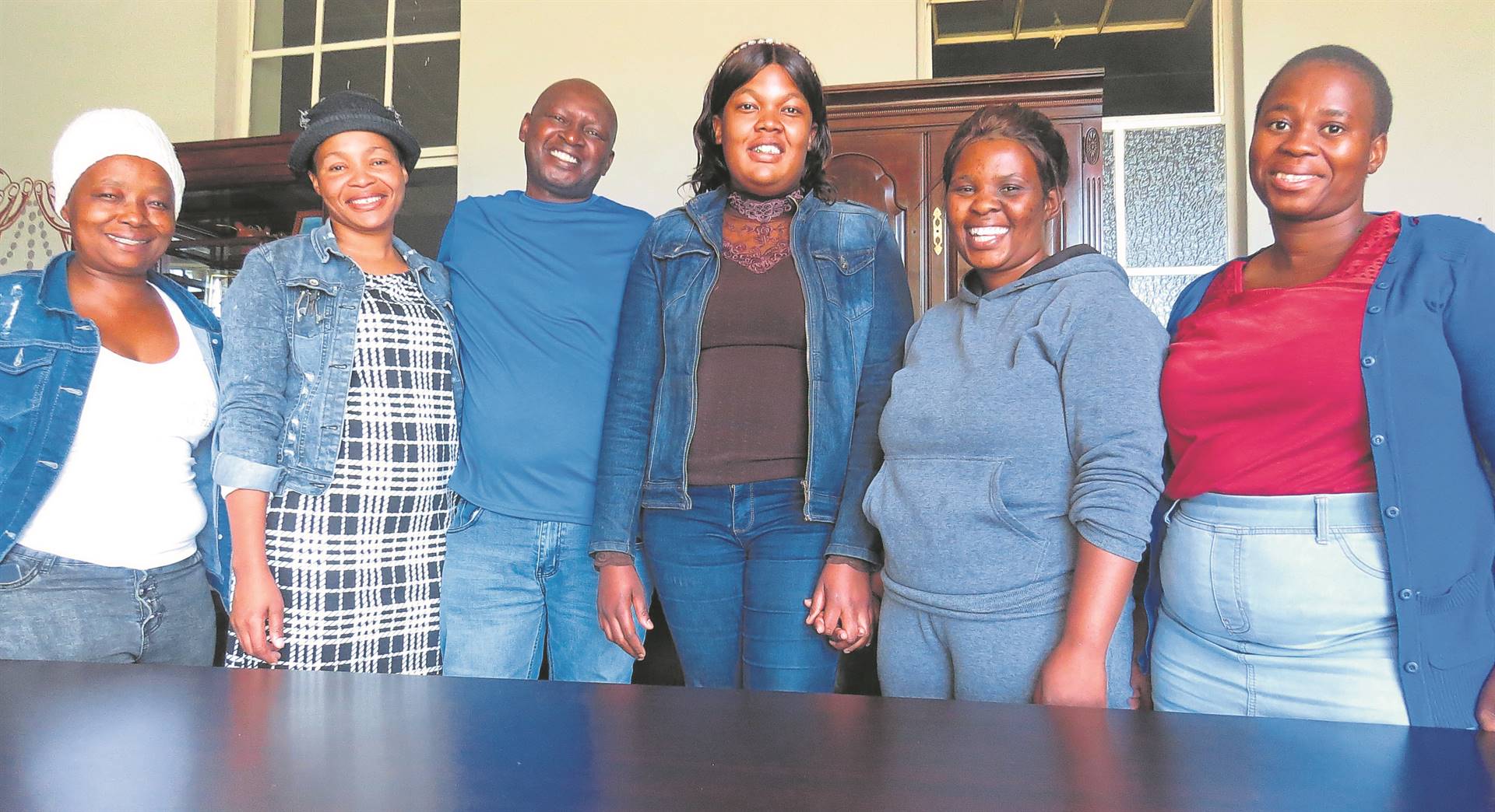 The management of the Nazarene Hope Centre in Bochabela are from the left Buyi Choene, Sophie Mlangeni, Thato Makate, Tumelo Sebege, Nomaswazi Simelane and Baile Moshoeu.Photo: Teboho Setena