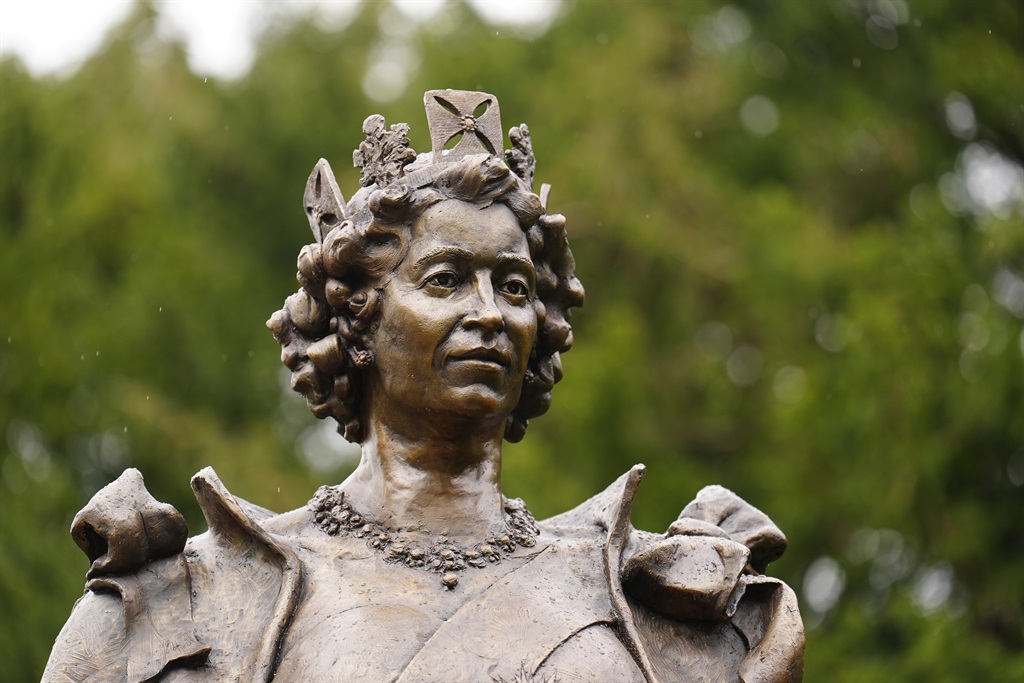 A statue of the late Queen Elizabeth II, the first