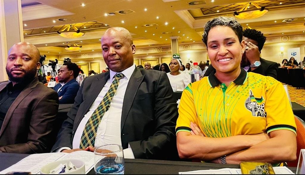 Left: ANC's Gauteng deputy secretary Tasneem Motara, provincial secretary TK Nciza, and PEC member Ezra Letsoalo attend the IEC conference.