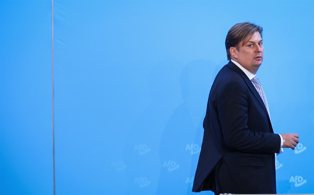 Member of the far-right Alternative for Germany (AfD) party Maximilian Krah, whose aid was arrested as a Chinese spy, seen in July 2023. (Ronny HARTMANN / AFP)