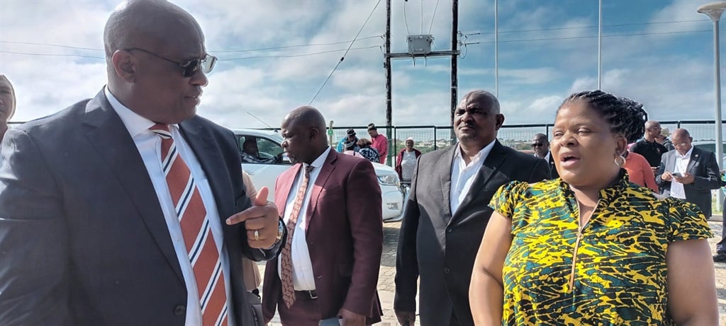 Eastern Cape Premier Oscar Mabuyane with Buffalo City Metro mayor Princess Faku. (Sithandiwe Velaphi/ News24)