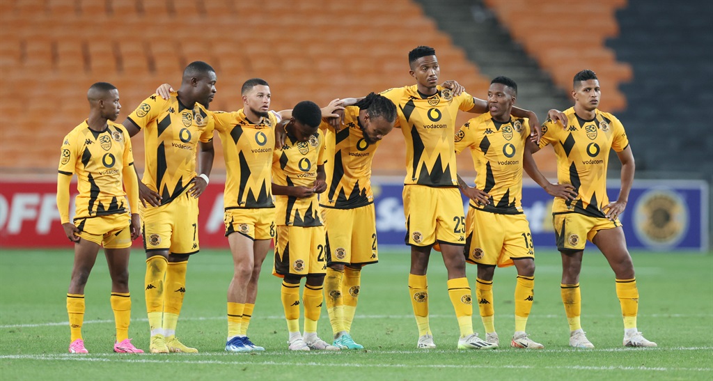 Kaizer Chiefs players dejected during the 2024 Nedbank Cup match between Kaizer Chiefs and Milford FC at FNB Stadium, Johannesburg on 25 February 2024 