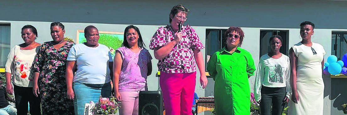 From left are staff members, Evelina Potgieter, Ch
