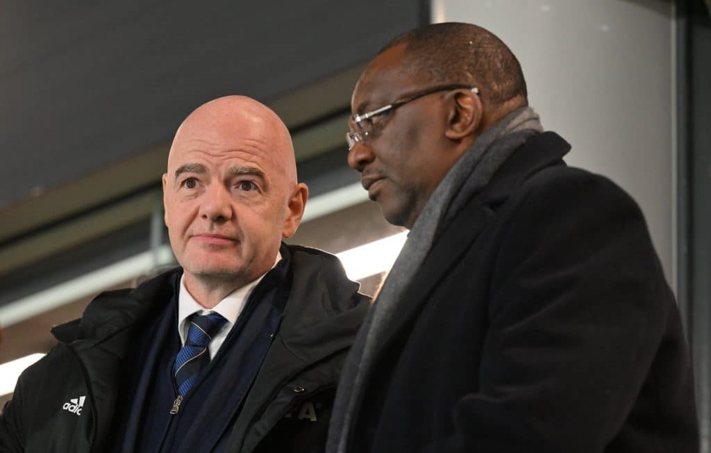 The head of an African football association has been arrested on charges relating to money laundering and fraud.