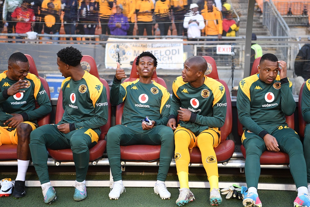 JOHANNESBURG, SOUTH AFRICA - AUGUST 26: Kaizer Chiefs bench during the DStv Premiership match between Kaizer Chiefs and AmaZulu FC at FNB Stadium on August 26, 2023 in Johannesburg, South Africa. (Photo by Lefty Shivambu/Gallo Images)