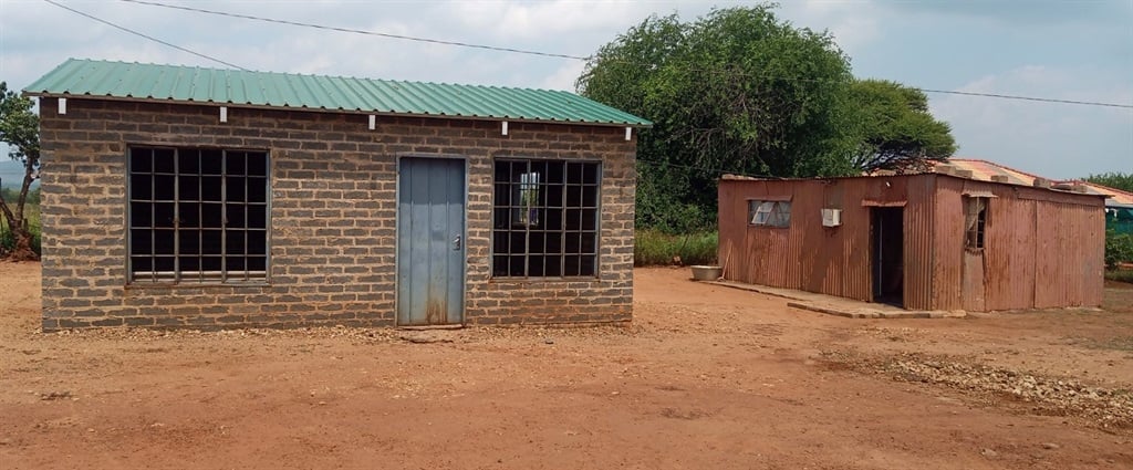 Rosemary Sokhela from Ledig Iin North West, who said they had no choice but to move into the house even though it was incomplete. Photo by Rapula Mancai