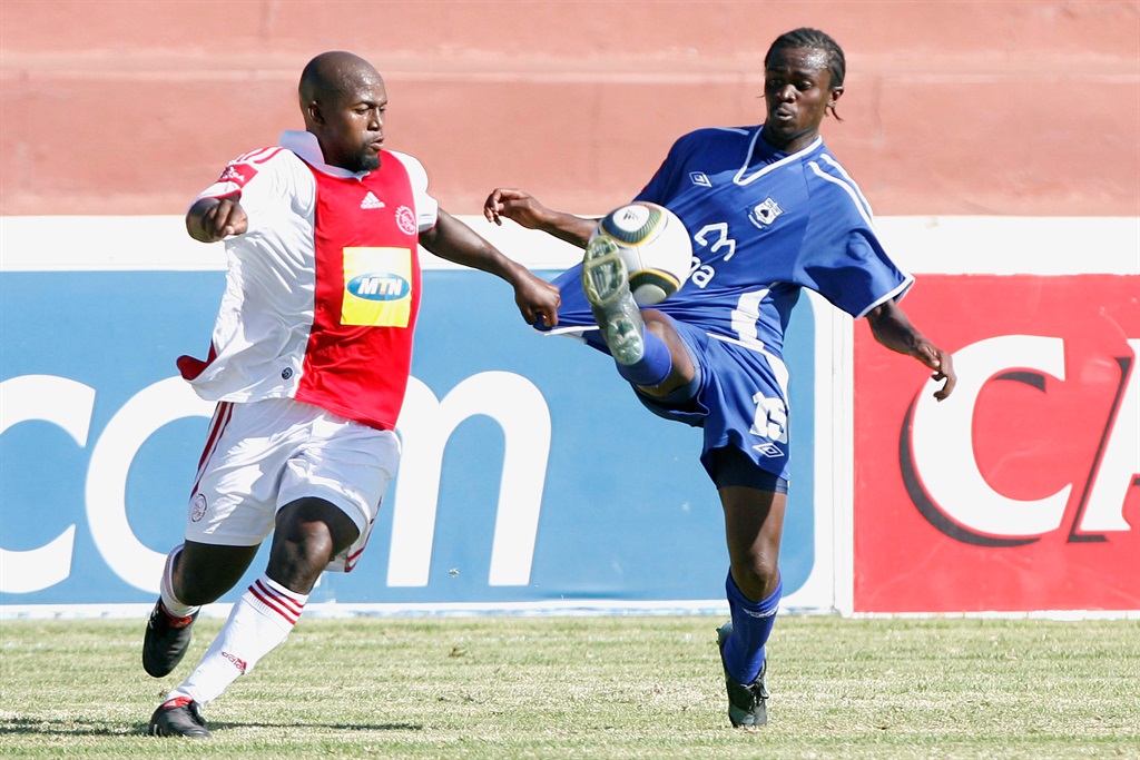 WELLINGTON, SOUTH AFRICA - MARCH 06, Lehumo Itshegetseng from the Mpumalanga Black Aces during the Absa Premiership match between Ajax Cape Town and Black Aces from Boland Stadium on March 06, 2010 in Wellington, South Africa. Photo by Luke Walker / Gallo Images