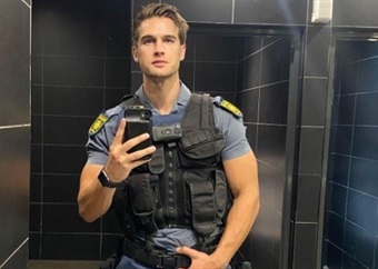 Cuff me, constable! YOU meets the hottie cop who made the internet blush