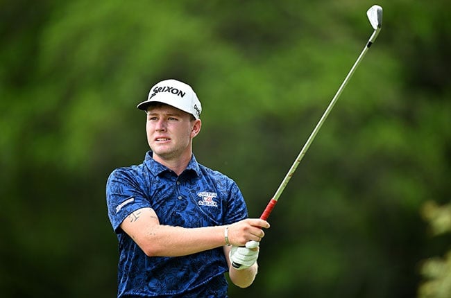 South African golfer Ryan van Velzen tees off on the DP World Tour (Stuart Franklin/Getty Images)