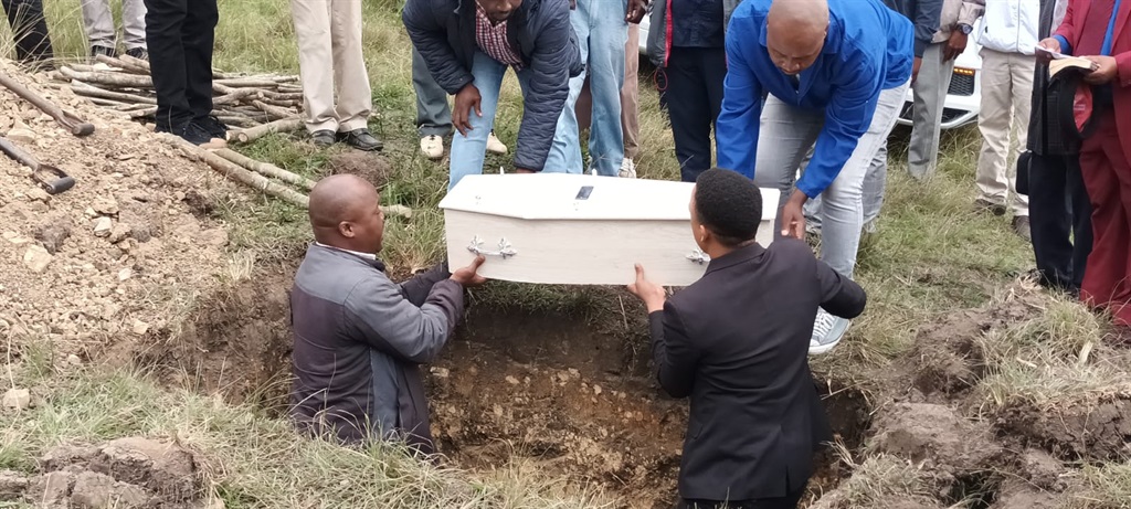 Unecebo Mboteni, 3, was laid to rest in the Diphini Village outside East London on Friday after drowning in a pit toilet in Mdantsane last week. (Sithandiwe Velaphi/News24)