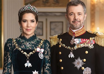 Emerald elegance: King Frederik and Queen Mary stun in new portraits adorned with historic jewels