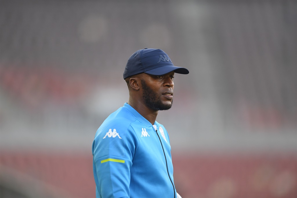 POLOKWANE, SOUTH AFRICA - MAY 03: Morgan Gould assistant coach of Sekhukhune United during the DStv Premiership match between Sekhukhune United and TS Galaxy at Peter Mokaba Stadium on May 03, 2023 in Polokwane, South Africa. (Photo by Philip Maeta/Gallo Images)