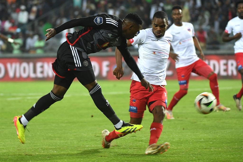 JOHANNESBURG, SOUTH AFRICA - MAY 08: Thabiso Monyane of Orlando Pirates during the DStv Premiership match between Orlando Pirates and Chippa United at Orlando Stadium in May 08, 2024 in Johannesburg, South Africa. (Photo by Lee Warren/Gallo Images)