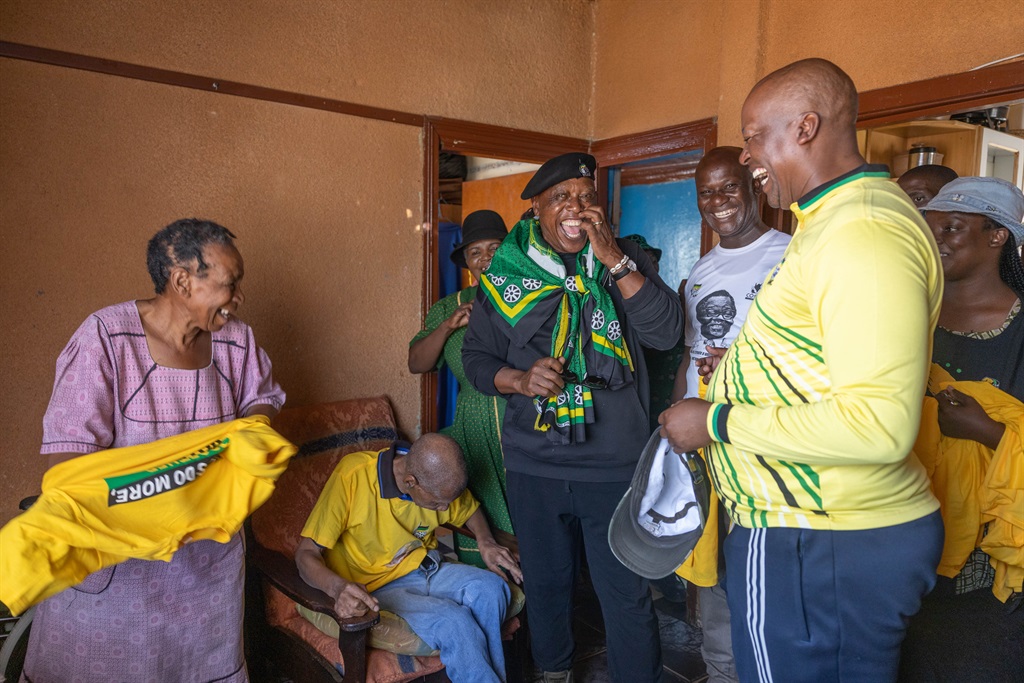 Tokyo Sexwale during ANC's campaign trail on 8 May in Soweto. South Africa will hold national elections on 9 May. 