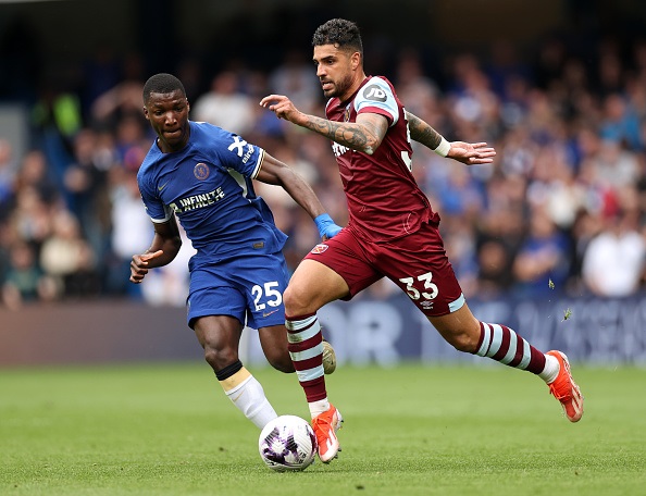 West Ham United star Emerson Palmieri is included in the list of Europe's top five defenders whose tackles led to their side winning back possession. 