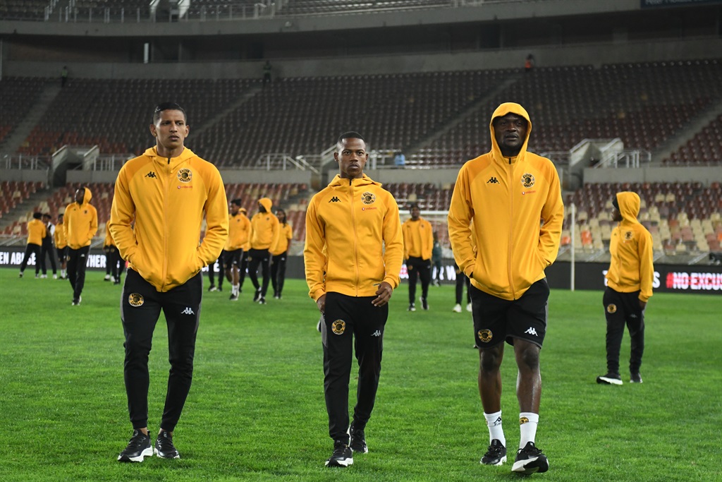 POLOKWANE, SOUTH AFRICA - MAY 07: Players walk around the pitch before the DStv Premiership match between Kaizer Chiefs and TS Galaxy at Peter Mokaba Stadium on May 07, 2024 in Polokwane, South Africa. (Photo by Philip Maeta/Gallo Images)