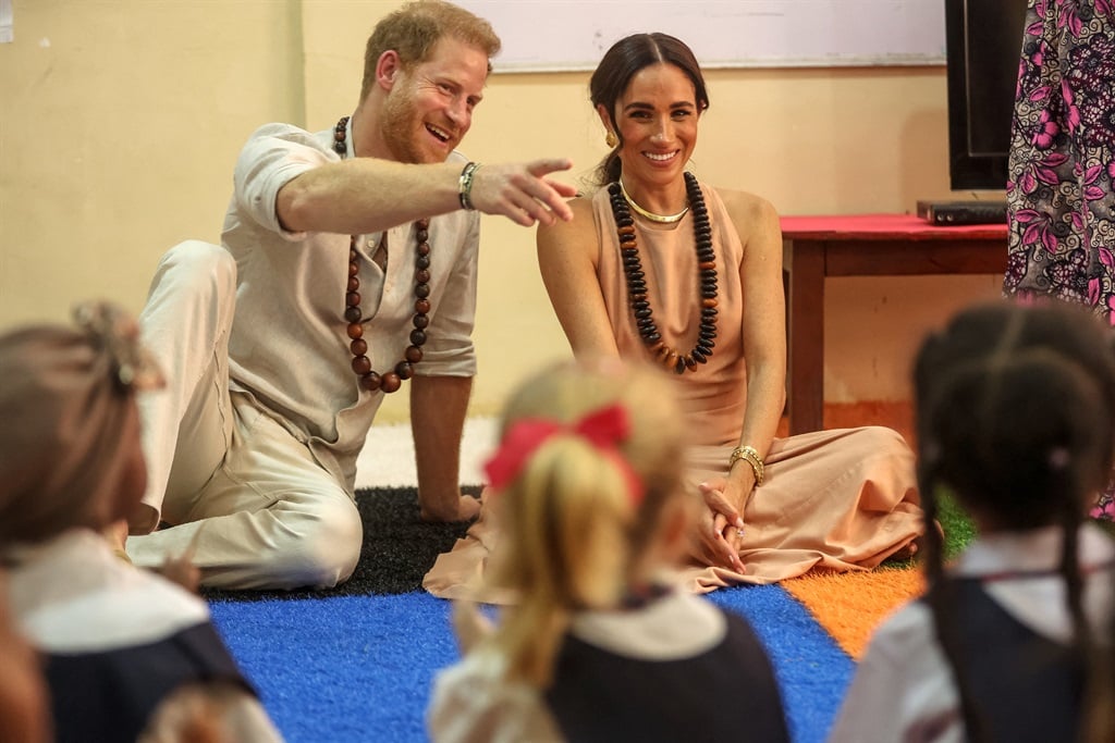 Britain's Prince Harry (left), Duke of Sussex, Br