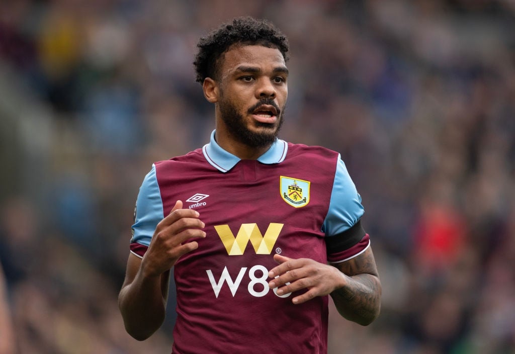 BURNLEY, ENGLAND - MAY 4: Lyle Foster of Burnley during the Premier League match between Burnley FC and Newcastle United at Turf Moor on May 4, 2024 in Burnley, England.(Photo by Visionhaus/Getty Images)