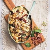 Quick food: Creamy spinach and  bacon pasta