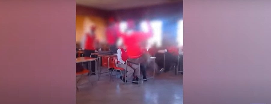 A Grade 10 pupil at TM Letlhake Secondary School was suspended for swinging from a rope inside a classroom. (YouTube screengrab)